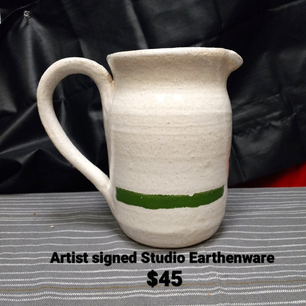 ART STUDIO EARTHENWARE PITCHER ***SIGNED***